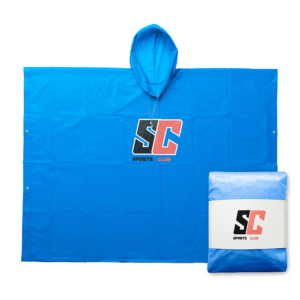 Herbruikbare regenponcho PETRA in blauw